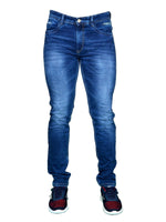 Men's clothing, men's jeans, Italian denim, size 30, 32, 34, 36, 40, men's fashion, reg fit, regular, stretch, skinny fit, image from front facing centre, with sega trainers, burk hedges jeans, sega jeans, uk supplier, uk store, birmingham clothes store, clothing based in birmingham,