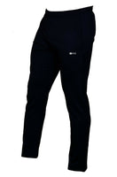 tracksuit bottoms, joggers, men's clothing, fashion, sale, SEGA, black, clothes for men, summer 2020 collection, cheap tracksuit, bottoms, lower, joggers, cotton, fabric, sports, image is front facing left of black tracksuit bottoms,