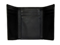SEGA leather wallets, leather wallets, genuine leather, authentic leather, wallets for men, mens wallets, womens wallets, wallets for women, 100% leather, Open Image from centre facing front, wallet for cards, wallets for cash, personalised leather wallets, vegan, riveted, Official SEGA merchandise,  Tri Fold, 3 Fold, TriFold Wallets, Three Fold,