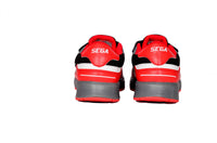 red, black, two toned, kids, children, boys shoes, children's shoes, children's trainers, kids shoes, kids trainers, for kids, for trainers, for kids, multicoloured, multicolored, SEGA SHOES, SEGA SPORTS, SEGA ACTIVE , Image of SEGA Active in its red & black variation from the back,
