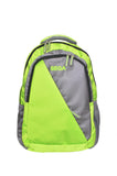 SEGA, Backpacks, Drawbags, rucksack, sports bag, laptop bag, cooler bag, green, grey, two toned, adults, gym, men, women, unisex, image of sega backpack in its green and gray variation from the front, 