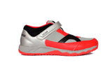 red, silver, black, two toned, kids, children, boys shoes, children's shoes, children's trainers, kids shoes, kids trainers, for kids, for trainers, for kids, multicoloured, multicolored, SEGA SHOES, SEGA SPORTS, SEGA DECO , Image of SEGA Deco in its red silver & black variation facing right of the camera,