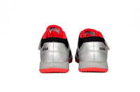 red, silver, black, two toned, kids, children, boys shoes, children's shoes, children's trainers, kids shoes, kids trainers, for kids, for trainers, for kids, multicoloured, multicolored, SEGA SHOES, SEGA SPORTS, SEGA DECO , Image of SEGA Deco in its red silver & black variation from the back