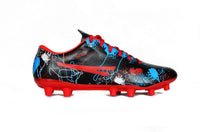 football boots, black, studs, leather, mens, womens, professional, explosive design, pattern, moulded studs, for men, for women, unisex, subtle, red, two toned, multicoloured, multicolored, gareth bale, ronaldo, messi, adidas, nike, competitor, space, football trainers, leather, synthetic leather, red, mens, mens trainers, mens football boots, mens football trainers, football trainers for men, football boots for men, black, multi coloured, two toned, indoor football, leather outsole, TF, fashion, size 7, si