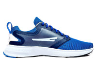 blue, white, running shoes, fitness trainers, gym trainers, men, women, for men, for men, unisex, yoga, yoga trainers, indoor trainers, two toned, multicoloured, multicolored, rubber, nike, adidas, reebok, competitor, fashion, cheap, affordable, comfortable, sega, sega nelco, image of sega nelco fitness gym trainers front facing right