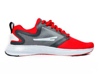 red, grey, running shoes, fitness trainers, gym trainers, men, women, for men, for men, unisex, yoga, yoga trainers, indoor trainers, two toned, multicoloured, multicolored, rubber, nike, adidas, reebok, competitor, fashion, cheap, affordable, comfortable, sega, sega nelco, image of sega nelco fitness gym trainers front facing right,