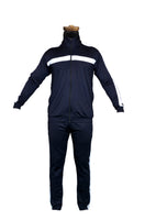white, tracksuits, for men, men's tracksuits, blue, tracksuit jackets, tracksuit bottoms, polyester, British, Men's clothing, clothing for men, tracksuit jacket, adult clothing, sports, fashion, football jacket, mens fashion, fashion for men, Full Image of tracksuit facing centre, sports fashion, striped, stripes, blue & white