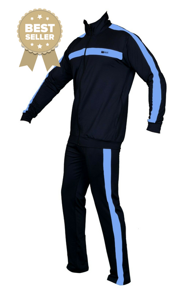 BLACK BLUE STRIPED 2 PIECE TRACKSUIT MEN S CLOTHING SEGA